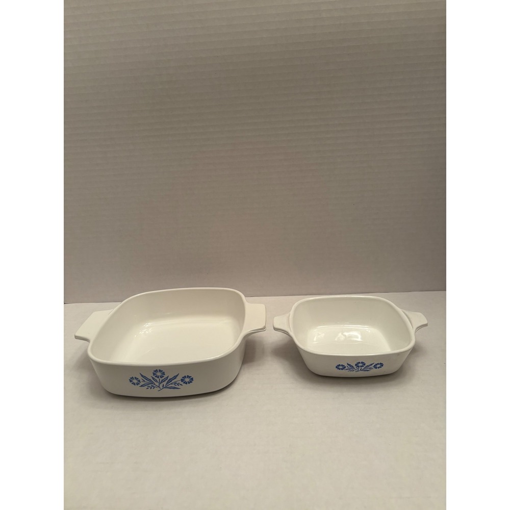 Vintage‎ Corning Ware Cornflower Blue 1 Quart A-1-B and P-41 Petite Pan Set